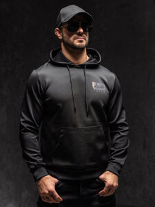 Bolf Herren Kapuzenpullover mit Motiv Schwarz  HY971A1