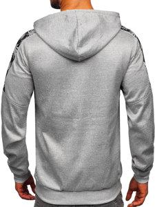 Bolf Herren Kapuzenpullover mit Reißeverschluss Sweatjacke Grau  27B8120