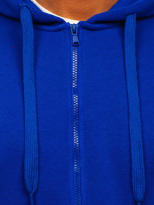 Bolf Herren Kapuzenpullover mit Reißverschluss Mittelblau  2008