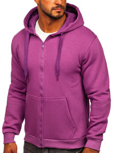 Bolf Herren Kapuzenpullover mit Reißverschluss Violett  2008