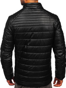 Bolf Herren Kunstlederjacke Biker Jacke Schwarz  EX950