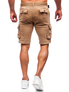 Bolf Herren Kurze Cargohose mit Gürtel  Camel MP0109KA