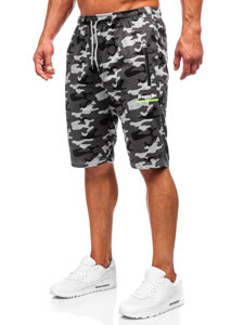 Bolf Herren Kurze Hose Camo Shorts Grau  HW2638