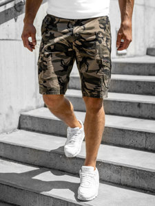 Bolf Herren Kurze Hose Cargo Shorts Camo Khaki  6713