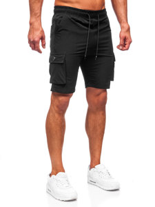 Bolf Herren Kurze Hose Cargo Shorts Schwarz DC469