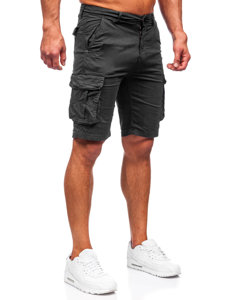 Bolf Herren Kurze Hose Cargo Shorts Schwarz  XX160086