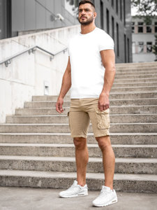 Bolf Herren Kurze Hose Cargohose Shorts Beige  XX160086