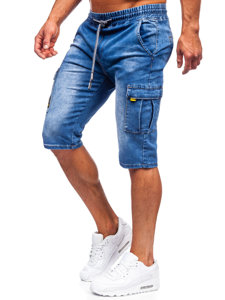 Bolf Herren Kurze Hose Jeans Shorts Dunkelblau bojówki  KR1202P-1