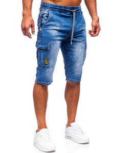 Bolf Herren Kurze Hose Jeans Shorts Dunkelblau bojówki  KR1202P-1