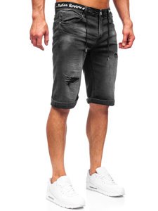 Bolf Herren Kurze Hose Jeans Shorts Schwarz  K15002-2