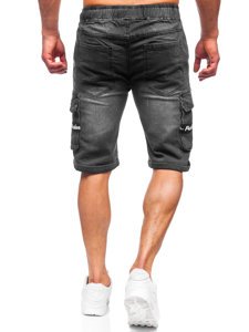 Bolf Herren Kurze Hose Jeans Shorts Schwarz  K15008-2