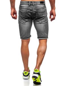 Bolf Herren Kurze Hose Jeans Shorts Schwarz  KG3753A