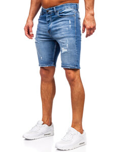 Bolf Herren Kurze Hose Jeanshose Jeansshorts Blau  0366