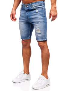 Bolf Herren Kurze Hose Jeanshose Jeansshorts Blau  0367