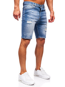 Bolf Herren Kurze Hose Jeanshose Jeansshorts Blau  0367