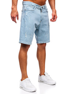 Bolf Herren Kurze Hose Jeanshose Jeansshorts Blau  0634