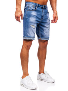 Bolf Herren Kurze Hose Jeanshose Jeansshorts Dunkalblau NG60365