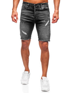 Bolf Herren Kurze Hose Jeanshose Jeansshorts Schwarz  0386