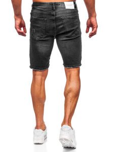 Bolf Herren Kurze Hose Jeanshose Jeansshorts Schwarz  0386