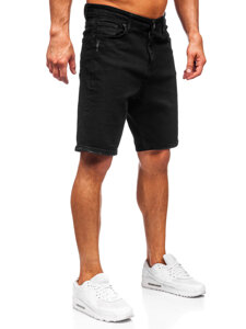 Bolf Herren Kurze Hose Jeanshose Jeansshorts Schwarz  0622