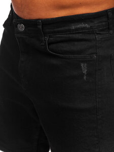 Bolf Herren Kurze Hose Jeanshose Jeansshorts Schwarz  0622