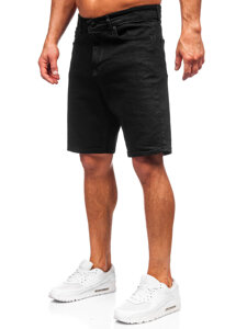 Bolf Herren Kurze Hose Jeanshose Jeansshorts Schwarz  0624