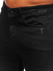 Bolf Herren Kurze Hose Jeanshose Jeansshorts Schwarz  0628