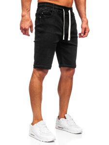 Bolf Herren Kurze Hose Jeanshose Jeansshorts Schwarz  8108