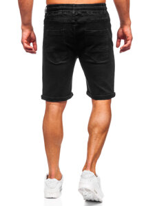 Bolf Herren Kurze Hose Jeanshose Jeansshorts Schwarz  8108