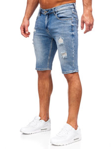 Bolf Herren Kurze Hose Jeansshorts Azurblau  KG3912