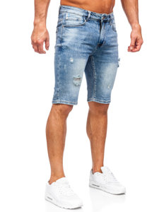 Bolf Herren Kurze Hose Jeansshorts Azurblau  KG3932