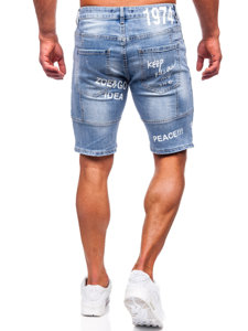 Bolf Herren Kurze Hose Jeansshorts Azurblau  MP0259BC