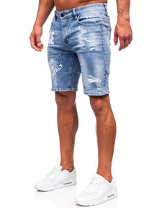 Bolf Herren Kurze Hose Jeansshorts Azurblau  MP0259BC