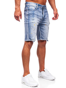 Bolf Herren Kurze Hose Jeansshorts Azurblau  MP0263BC