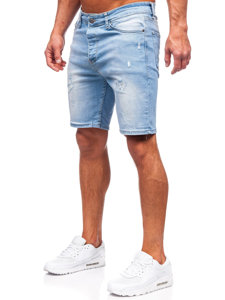 Bolf Herren Kurze Hose Jeansshorts Blau  0468