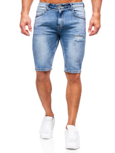 Bolf Herren Kurze Hose Jeansshorts Blau  KG3916