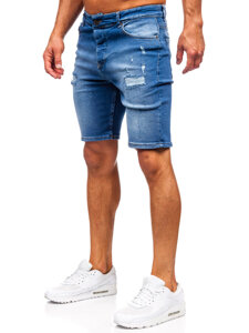 Bolf Herren Kurze Hose Jeansshorts Dunkelblau  0727