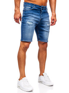 Bolf Herren Kurze Hose Jeansshorts Dunkelblau  0727