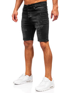 Bolf Herren Kurze Hose Jeansshorts Schwarz  0746