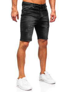 Bolf Herren Kurze Hose Jeansshorts Schwarz  0746