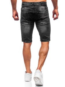 Bolf Herren Kurze Hose Jeansshorts Schwarz  3011