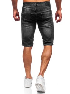 Bolf Herren Kurze Hose Jeansshorts Schwarz  3014