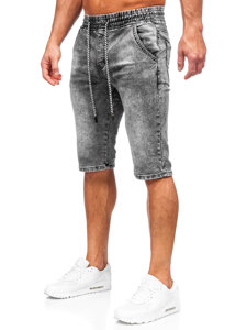 Bolf Herren Kurze Hose Jeansshorts Schwarz  KR1539