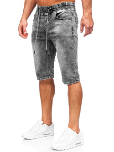 Bolf Herren Kurze Hose Jeansshorts Schwarz  KR1551