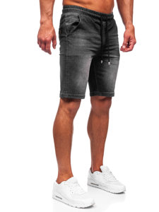 Bolf Herren Kurze Hose Jeansshorts Schwarz  MP0276N