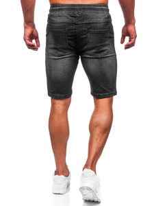 Bolf Herren Kurze Hose Jeansshorts Schwarz  MP0276N