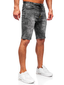 Bolf Herren Kurze Hose Jeansshorts Schwarz  TF174