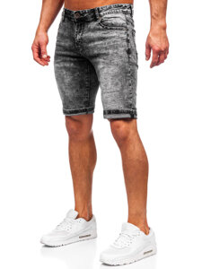 Bolf Herren Kurze Hose Jeansshorts Schwarz  TF188