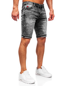 Bolf Herren Kurze Hose Jeansshorts Schwarz  TF188