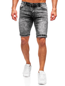 Bolf Herren Kurze Hose Jeansshorts Schwarz  TF188